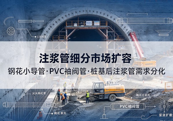 昭化注浆管细分市场扩容，隧道钢花小导管、PVC 袖阀管、桩基后注浆管需求分化